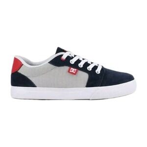 DC Anvil Low Top Sneakers Yout Sz 6.0 Womens 8Blue, Grey, Red Skateboarding #300